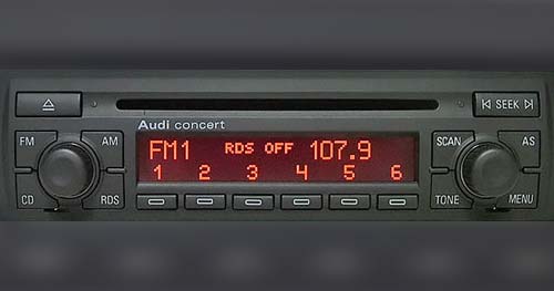 Radio de concierto Audi